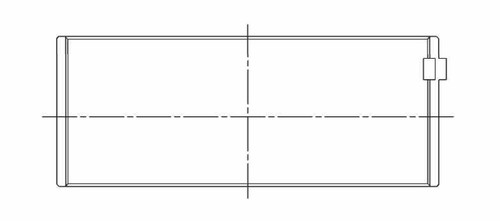 ACL Chev. 6 194-230-250ci 1962-84 Engine Connecting Rod Bearing Set - 6B745P-STD Technical Drawing