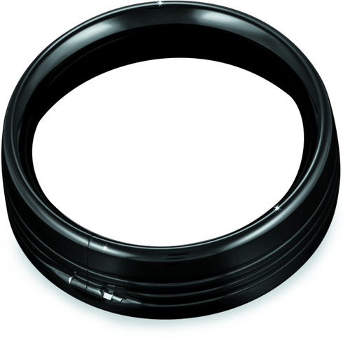 Kuryakyn 7inch Headlamp Trim Ring Gloss Black - 7276 User 1