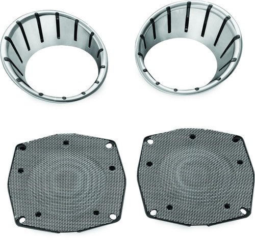Kuryakyn LED Speaker Bezels 96-13 Touring Models Chrome - 7287 Photo - Primary