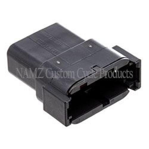 NAMZ Deutsch DTM 12-Position Receptacle w/12 Stamped Terminals & Wedgelock - Black (HD 74109-98BK) - MDR-12B Photo - Primary