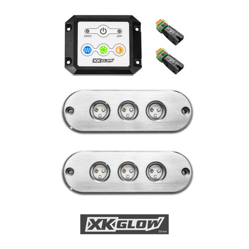 XK Glow RGB LED UNDERWATER LIGHT KIT FOR BOAT 2PC 27W - XK075002-KIT User 1