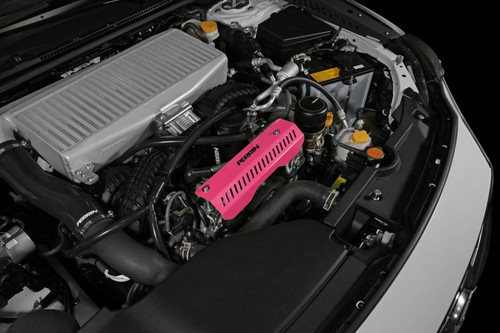 Perrin 22-23 Subaru WRX Pulley Cover (Short Version - Works w/AOS System) - Hyper Pink - PSP-ENG-154HP User 1