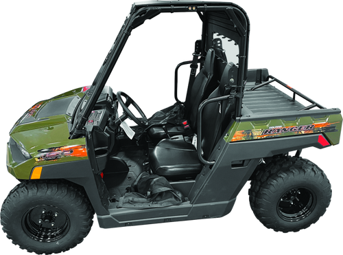 QuadBoss 18-22 Polaris Ranger 150 EFI Roof Windshield & Rear Panel Kit - 320484 User 1
