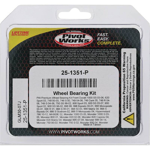 Pivot Works Pw Premium Wheel Bearing - 25-1351-P Photo - Primary
