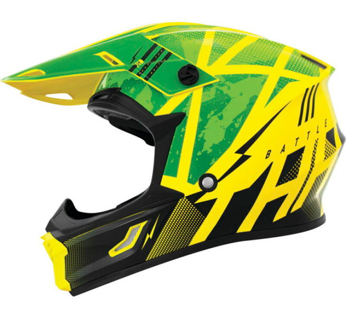 THH Helmets T710XR Battle Green/Black Youth - Large - 646471 Photo - Primary