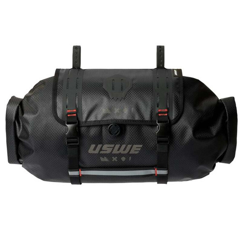 USWE Handlebar Roll-Top Bag with Holster - Black - 200067001 User 1