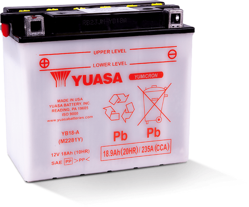 Yuasa YB18-A Yumicron CX 12 Volt Battery - YUAM2281Y User 1