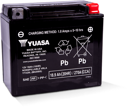 Yuasa YTX20L Maintenance Free AGM 12 Volt Battery - YUAM420BS User 1