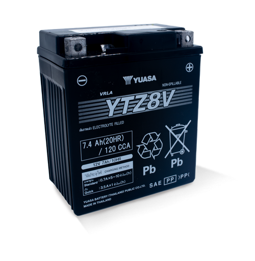 Yuasa YTZ8V Maintenance Free AGM 12 Volt Battery - YUAM728ZV User 1