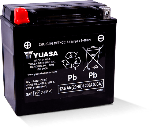 Yuasa YTX14 Maintenance Free AGM 12 Volt Battery - YUAM7RH4S User 1
