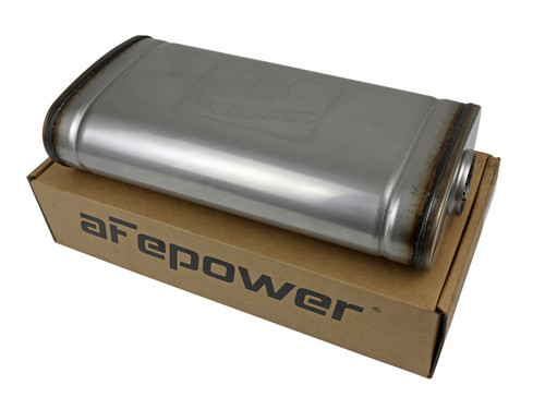 aFe MACH Force XP 304 Stainless Steel Muffler 2.5in Center/Offset 18in L x 9in W x 4in H - 49M30019 Photo - Primary