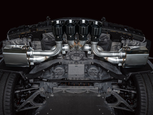 AWE 2023 C8 Corvette Z06 SwitchPath Cat-Back Exhaust - Diamond Black Tips - 3025-43906 Photo - Mounted