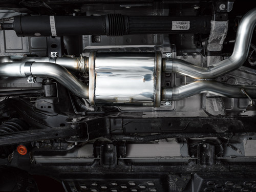 AWE Tuning 22-24 Ford Bronco Raptor 4WD Dual BashGuards Cat-Back SwitchPath Exhaust (No Tips) - 3025-31327 Photo - Mounted