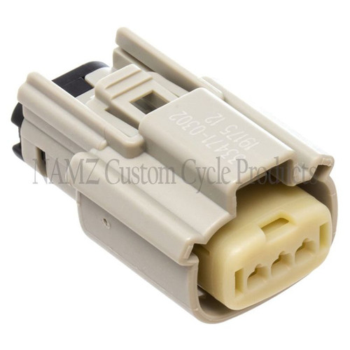 NAMZ 07-23 V-Twin FL Models Molex MX-150 3-Position Female Connector - Gray (72514-07GY) - NM-33471-0302 Photo - Primary