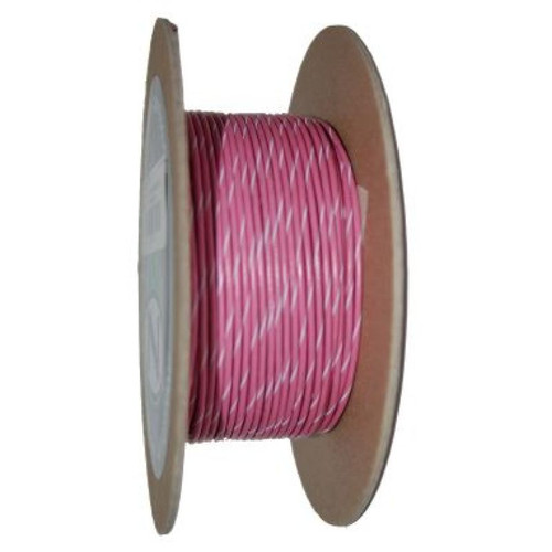 NAMZ OEM Color Primary Wire 100ft. Spool 18g - Pink/White Stripe - NWR-109-100 Photo - Primary