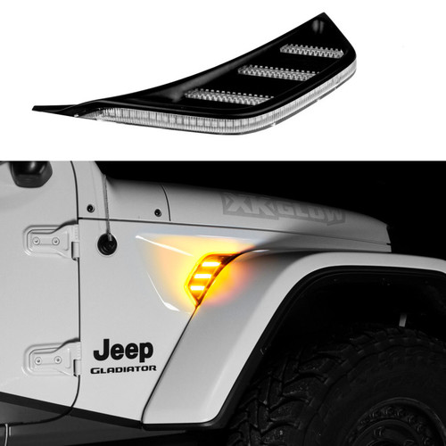 XK Glow Amber Jeep Air Vent Light w/ Turn Signal & Running Light - XK-VENT-A-KIT User 1