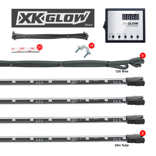 XK Glow 3 Million Color XKGLOW LED Accent Light Car/Truck Kit 8x24In Tubes - XK041006 User 1