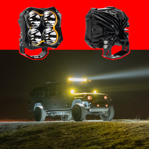 XK Glow Spot Beam Offroad Cube Light 2pc 5in - XK067005-KIT User 1