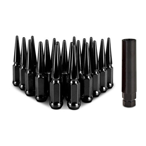 Mishimoto Steel Spiked Lug Nuts M12x1.5 20pc Set - Black - MMLG-SP1215-20BK Photo - Primary