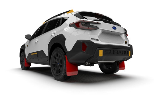 Rally Armor - 2024 Subaru Crosstrek (Wilderness Only) Red UR Mud Flap W/Black Logo - No Drilling Req - MF116-UR-RD-BLK User 1