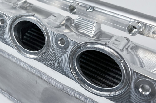 CSF Gen 2 B58 Race X Charge-Air-Cooler Manifold - Raw Billet Aluminum Finish - 8400 Photo - Close Up