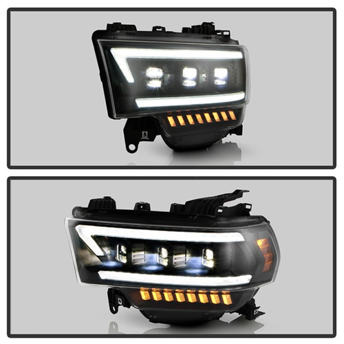 Spyder 19-22 Dodge Ram 2500/3500 (Halogen Model Only) Proj. Headlights (PRO-YD-DR19HDHALAP-SEQ-BK) - 5088604 Photo - Unmounted