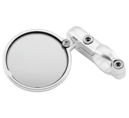 CRG Hindsight 3 in. Round Bar-End Mirror Left - Silver - HS-201-L User 1