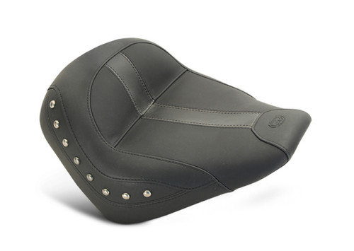 Mustang 15-21 Indian Scout Standard Touring Solo Seat w/Studs - Black - 75390 Photo - Primary