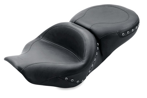 Mustang 97-07 Harley Rd King,06-07 Str Glide,00-05 Eagle Hightail Std Tour Pass Seat w/Studs - Black - 75577 Photo - Primary