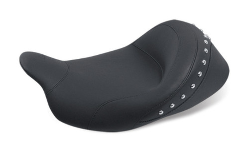 Mustang 08-21 Harley Electra Glide Std,Rd Glide,Rd King,Str Glide Touring Solo Seat w/Studs - Black - 76029 Photo - Primary