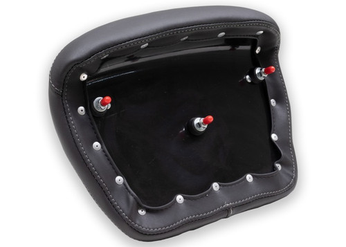 Mustang 08-21 Harley Electra Glide,Rd Glide,Rd King,Str Glide Tour-Pak Pad w/Grey Stitch-Black - 76886GM Photo - Primary