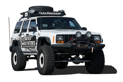 Tuff Country 87-01 Jeep Cherokee 4x4 3.5in Lift Kit EZ-Flex w/Rear Leaf Springs (SX6000 Shocks) - 43803KH Photo - Mounted