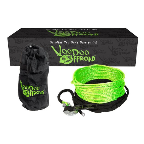 Voodoo Offroad 2.0 Santeria Series 1/4in x 50 ft Winch Line for UTV - Green - 1400001A User 1