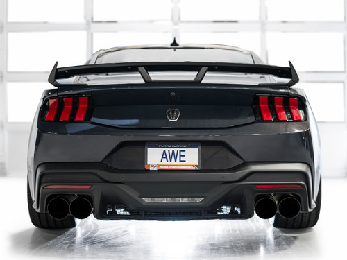 AWE 2024 Ford Mustang Dark Horse S650 RWD SwitchPath Catback Exhaust w/ Quad Diamond Black Tips - 3025-43375 Photo - Mounted