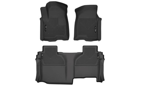 Husky Liners 19-24 Chevy Silverado1500/GMC Sierra1500 X-Act Front + 2nd Seat Floor Liner Set-Black - 53648 Photo - Primary