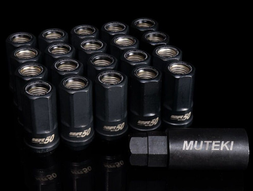 Wheel Mate Muteki HR50 Open End Lug Nuts - Black w/ Black Ring 14x1.50 - HR5007BB User 1