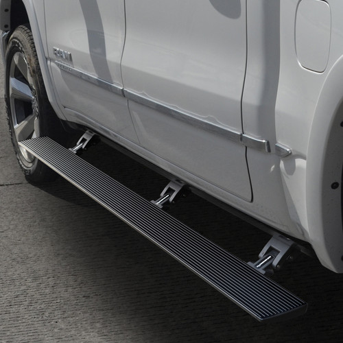 Go Rhino 19-24 Ram 1500 Quad Cab 4dr E1 Electric Running Board Kit (No Drill) - Tex. Blk - 20436680PC Photo - Primary