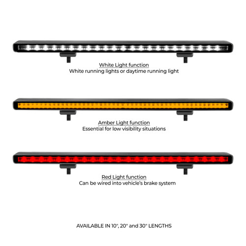 Go Rhino Xplor Flash Series Sgl Multi Function LED Light Bar (Track Mount) 20in. - Blk - 750002014CBS Photo - Close Up