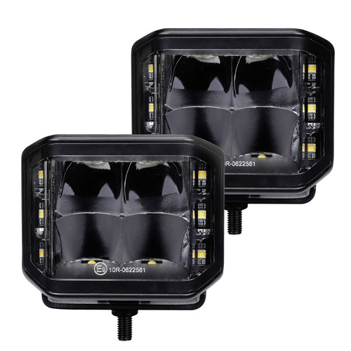 Go Rhino Xplor Blackout Series Cube LED Sideline Spot Light Kit (Surface Mount) 4x3 - Blk (Pair) - 750700321SCS Photo - Primary