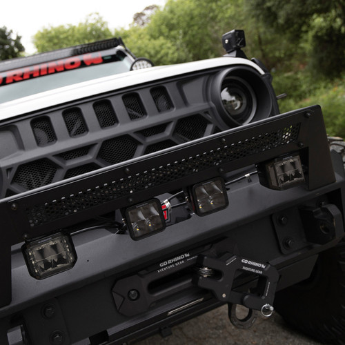 Go Rhino Xplor Blackout Series Cube LED Sideline Spot Light Kit (Surface Mount) 4x3 - Blk (Pair) - 750700321SCS Photo - lifestyle view