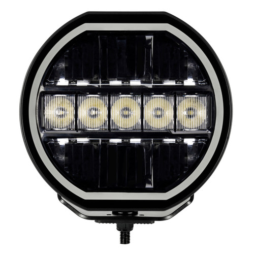 Go Rhino Xplor Blackout Series Maxline LED Hi/Low Beam w/Multi DRL (Surface Mount) 7in. - Blk - 751080711CRS Photo - Primary