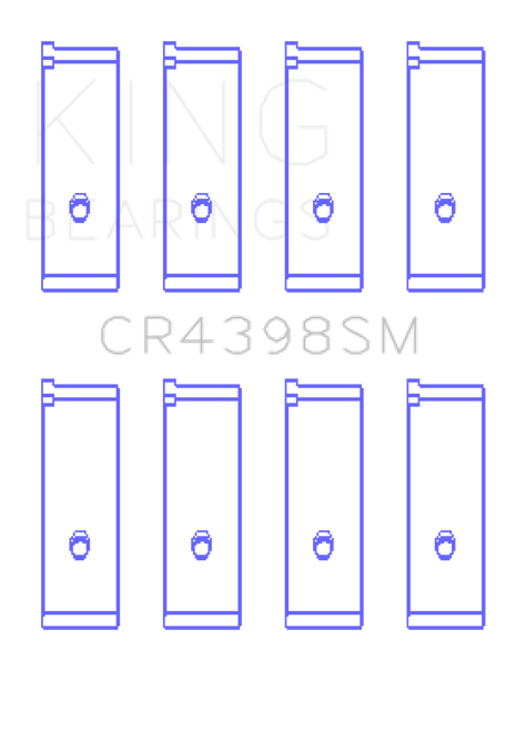 King Honda L13A4/L15A (Size 0.5) Connecting Rod Bearing Set - CR4398SM0.5 Photo - Primary