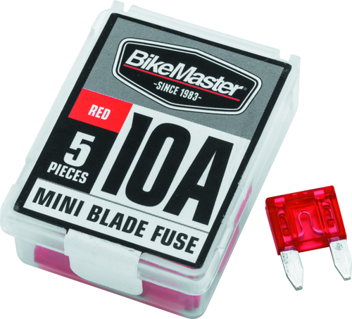 BikeMaster 5Piece 10A Replacement Mini Blade Fuse - 152444 Photo - Primary