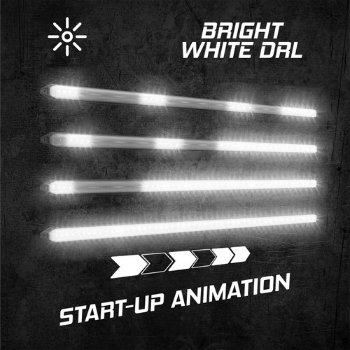 XK Glow 14In Switchback Grill Lights with Start-up Animation & Sequential Turn Signals - XK041029-14 User 1