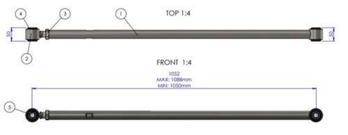SuperPro 08-21 Lexus LX570  HD Adjustable Panhard Rod - TRC1140 Photo - out of package