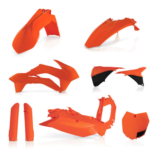 Acerbis 15-16 KTM SX125/150/ SX250/XC/ SX-F/XC-F Full Plastic Kit - Orange/Black - 2403091008 Photo - Primary