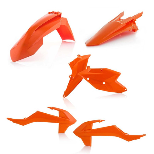 Acerbis 17-19 KTM XC-W150/250/300/ EXC-F250/350/450/500 Plastic Kit - 16 Orange - 2634065226 Photo - Primary