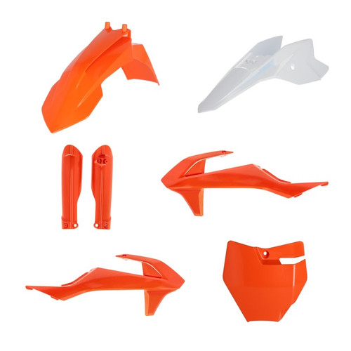 Acerbis 21-23 GasGas MC50/ MC-E5/ 16-23 KTM SX50/SX-E5/ SX-E3 Full Plastic Kit - Orange/White - 2980585321 Photo - Primary
