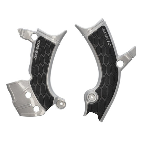 Acerbis 23+ Yamaha YZ450F Frame Guards- X-Grip - Silver/Black - 2981441015 Photo - Primary