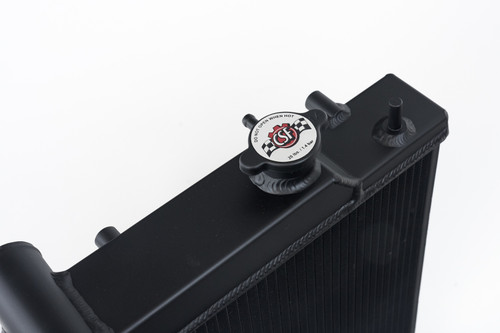 CSF 08-21 Subaru WRX/STI 2-Row 42mm Race-Spec All Aluminum Radiator - Black - 7095B Photo - Close Up